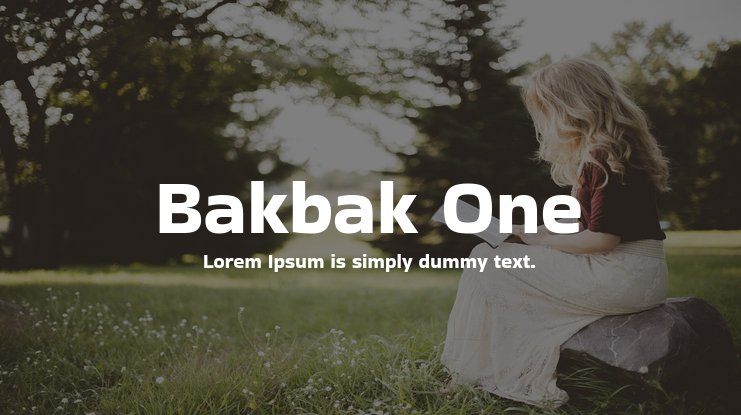 Bakbak One Regular Font preview