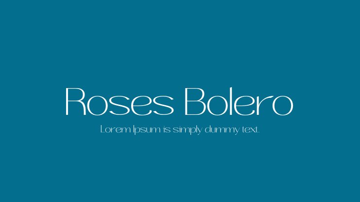 Roses Bolero Font preview