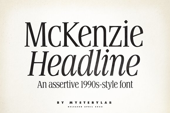 McKenzie Headline Font preview
