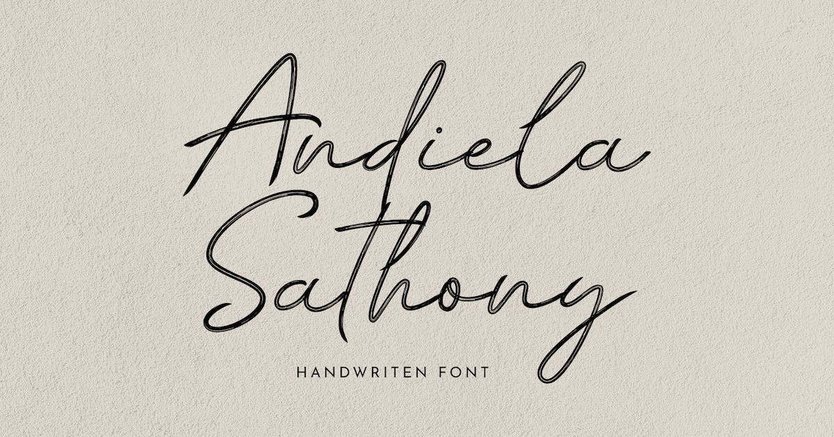 Andiela Sathony Regular Font preview