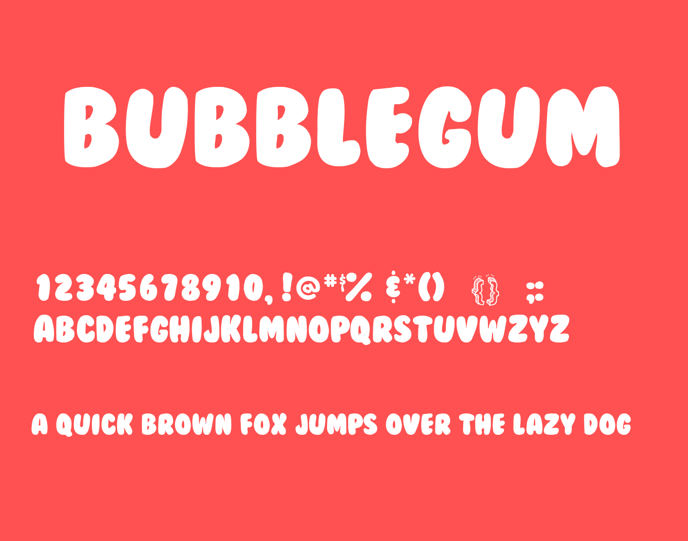 BubbleGum Font preview