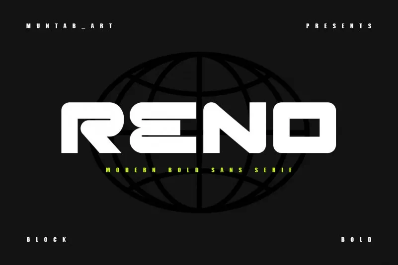 Reno Font preview