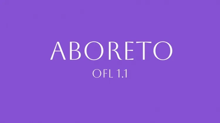 Aboreto Regular Font preview