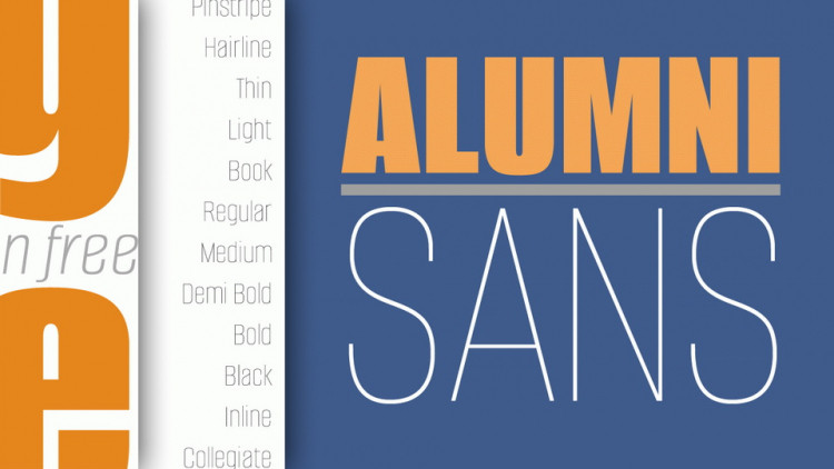 Alumni Sans Pinstripe Font preview