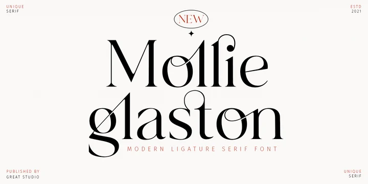 Mollie Glaston Regular Font preview