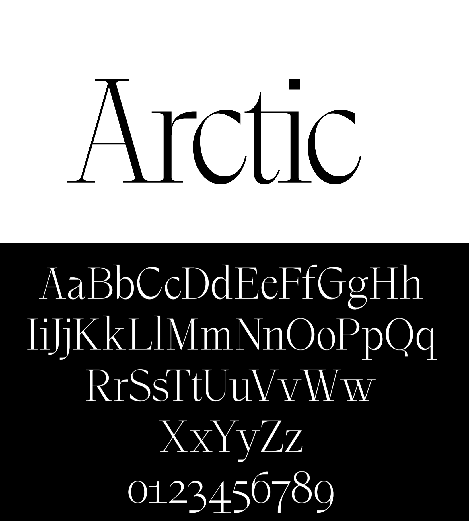 BL Arctic Font preview