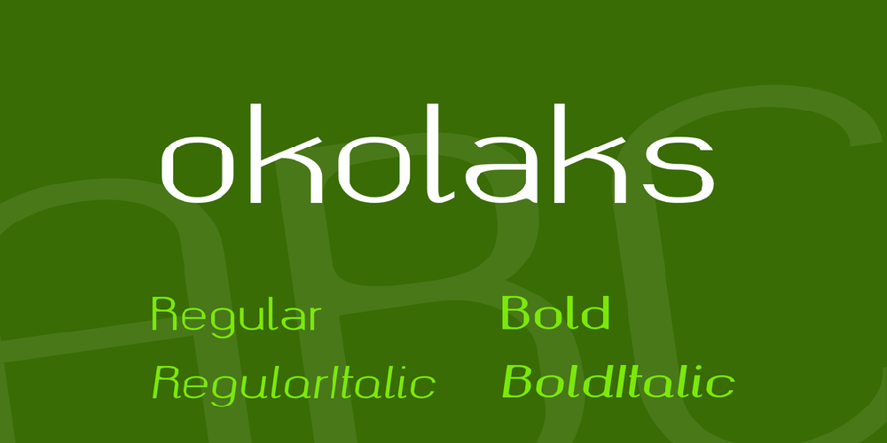 Okolaks Font preview