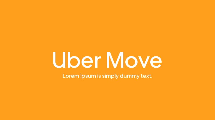 Uber Move AR Font preview
