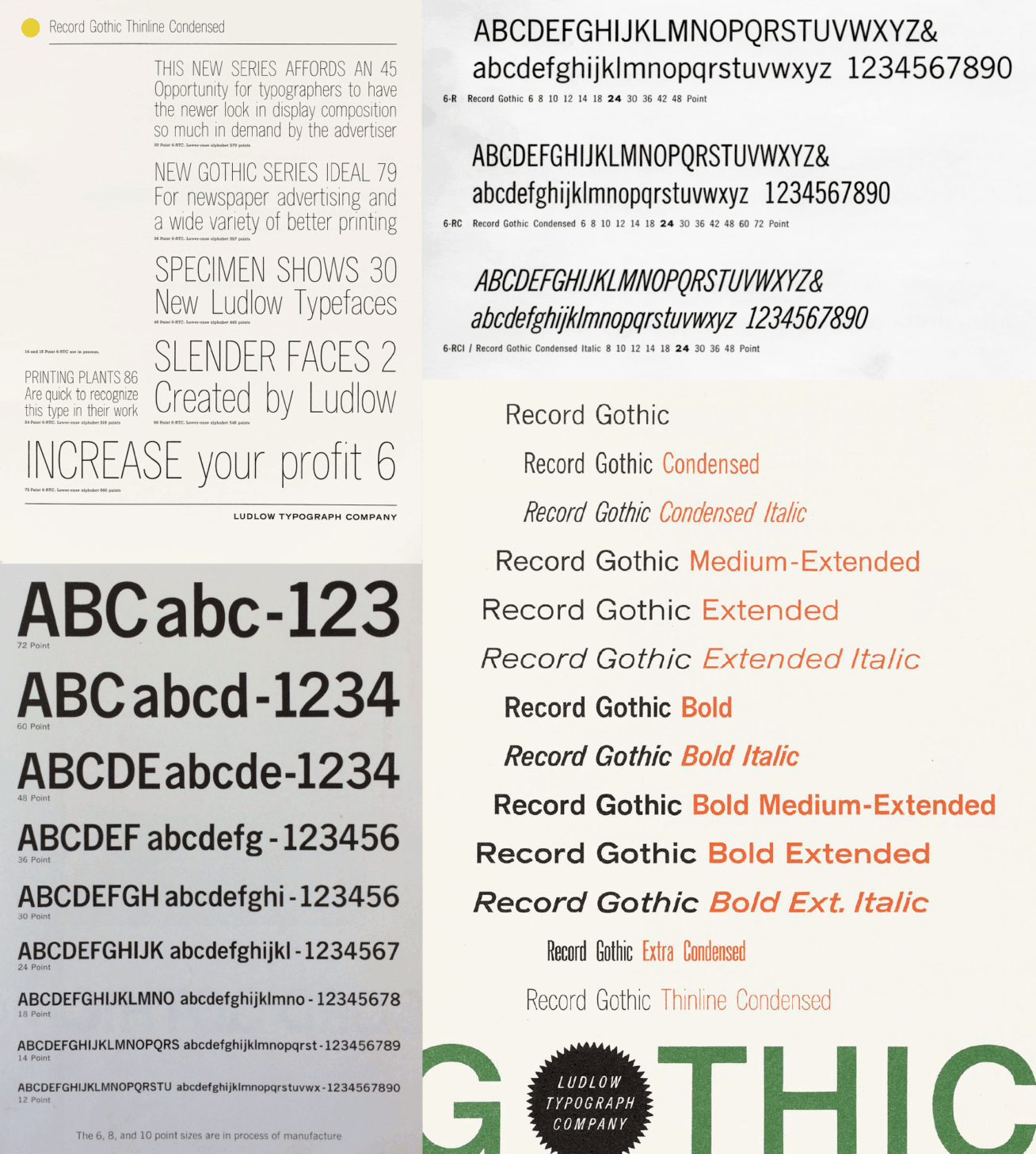 A2 Record Gothic Condensed Font preview