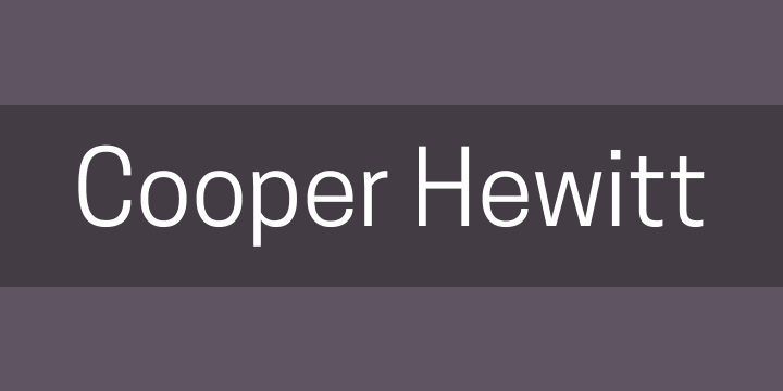Cooper Hewitt Font preview