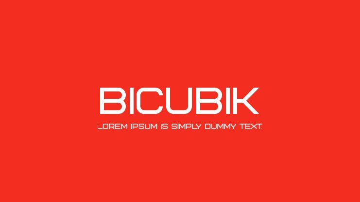 Bicubik Regular Font preview