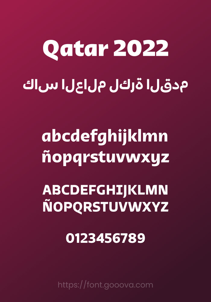 Qatar 2022 Arabic Book Font preview