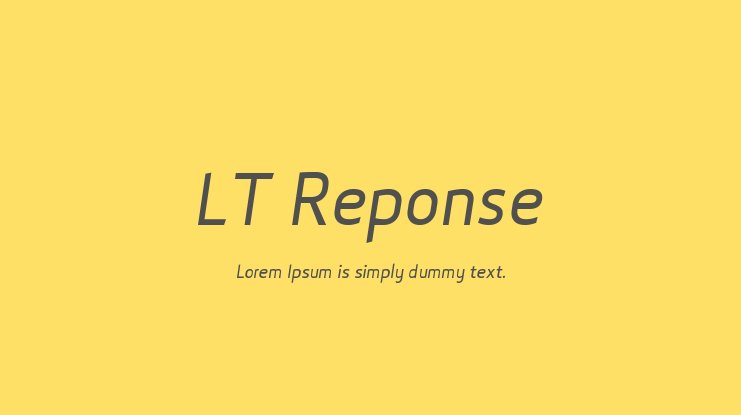 LT Reponse Regular Font preview