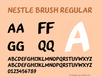 Nestle Brush AR Font preview