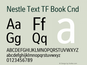 Nestle Text TF Book Font preview