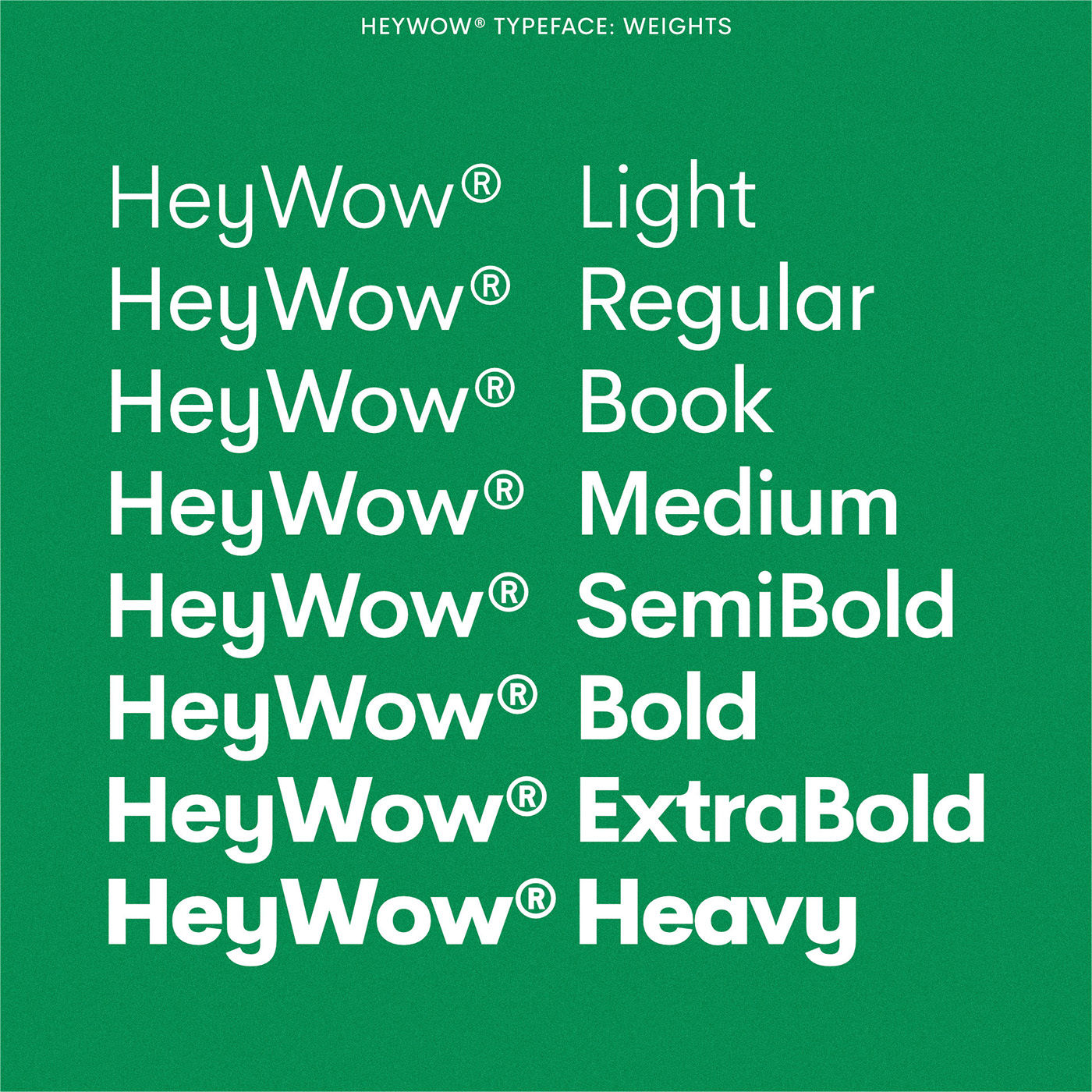 HeyWow Medium Font preview