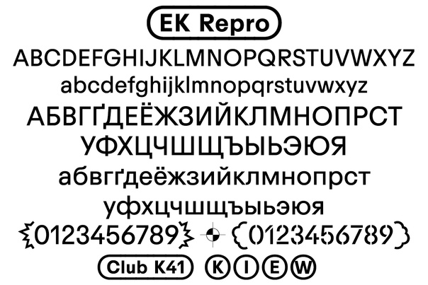EK Repro 2204 Font preview