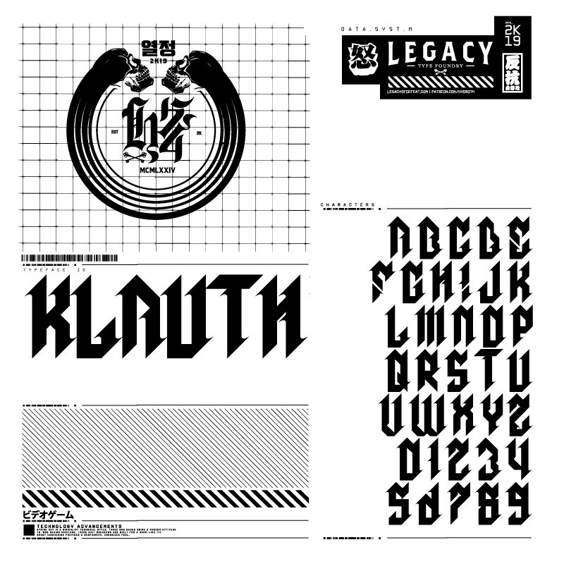 Klauth 01 Font preview