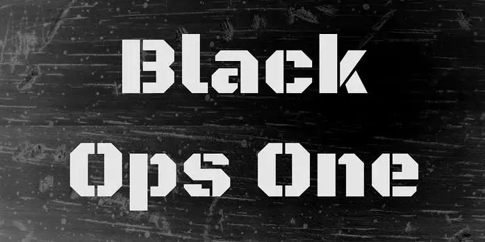 Black Ops Font preview
