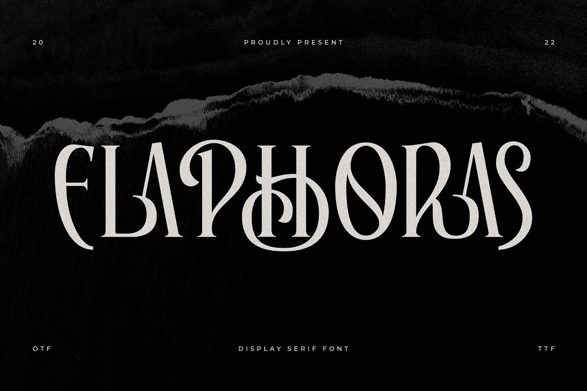 Elaphoras Regular Font preview