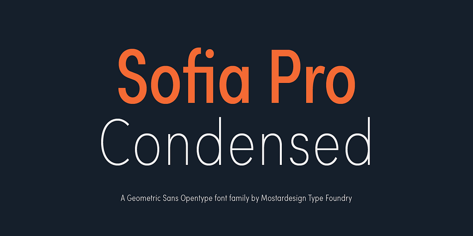Sofia Sans Condensed Regular Font preview