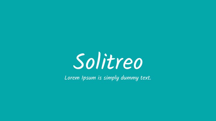 Solitreo Regular Font preview