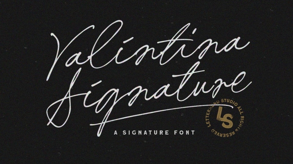 Valintina Signature Font preview