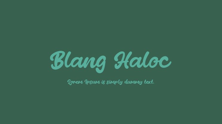 Blang Haloc Font preview