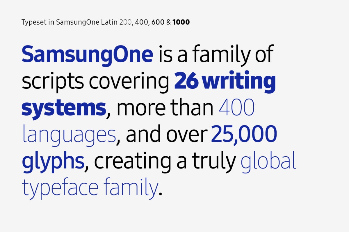 Samsung One Korean 300C Font preview