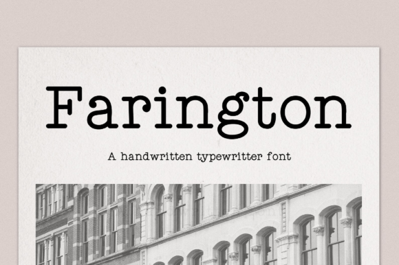 Farington Regular Font preview