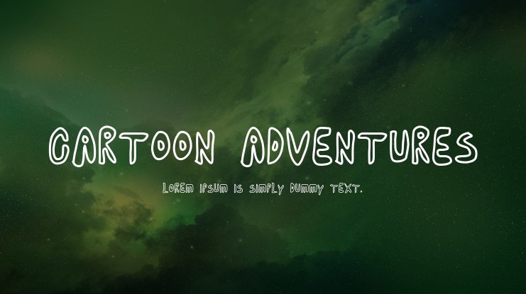 Cartoon Adventure Regular Font preview