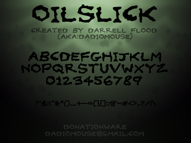 Oil Slick Font preview