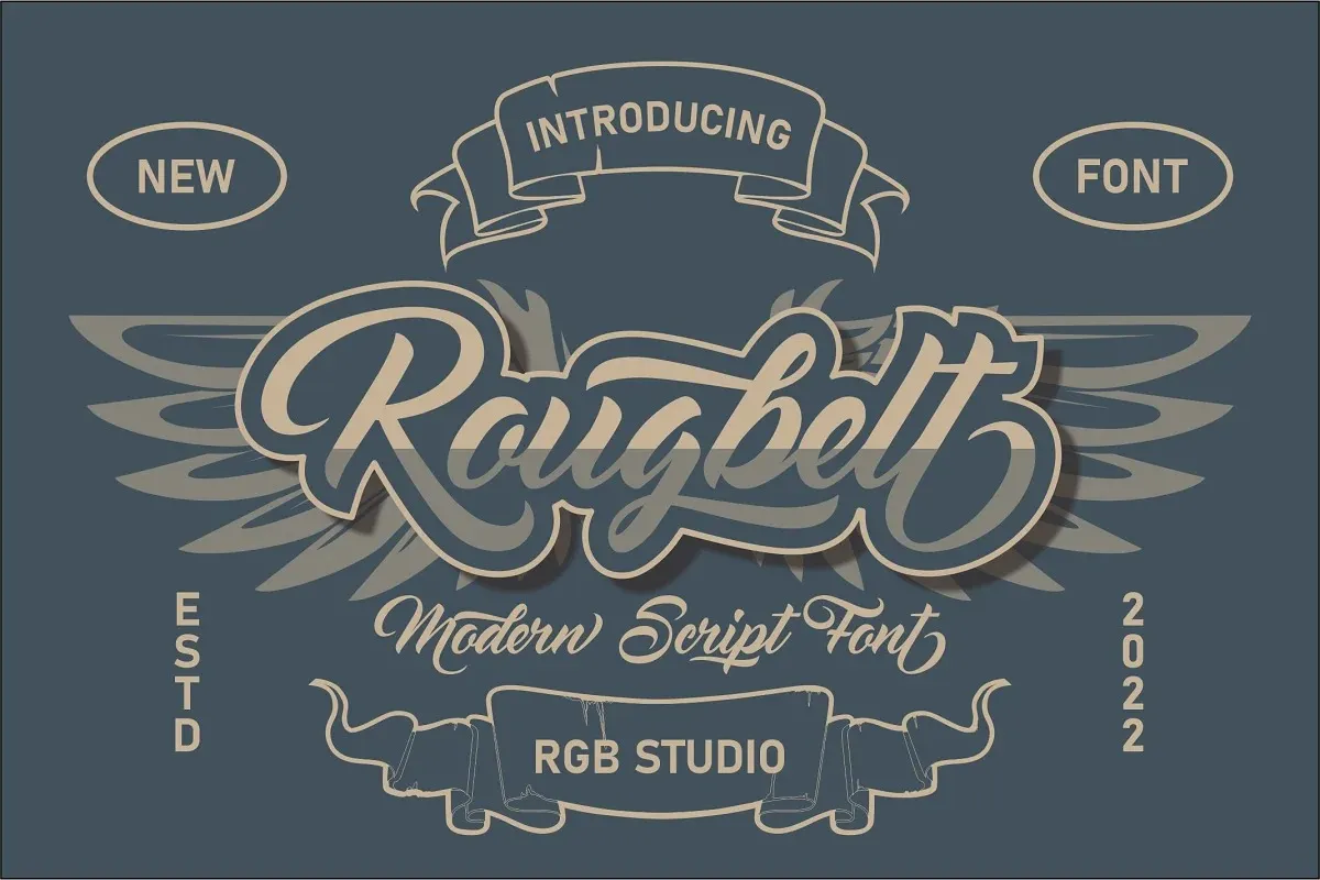 Rougbelt Regular Font preview