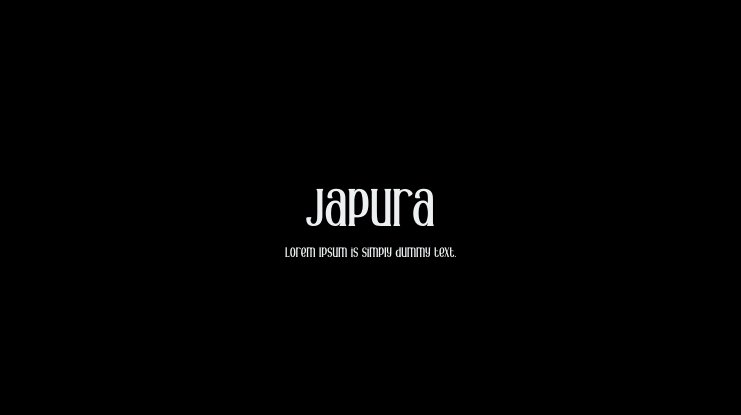 Japura Regular Font preview