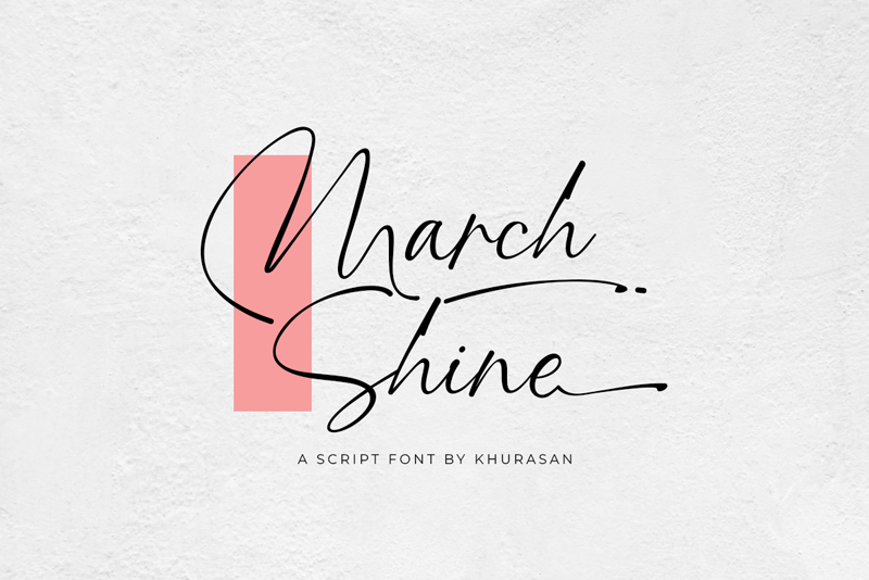 March Shine Font preview