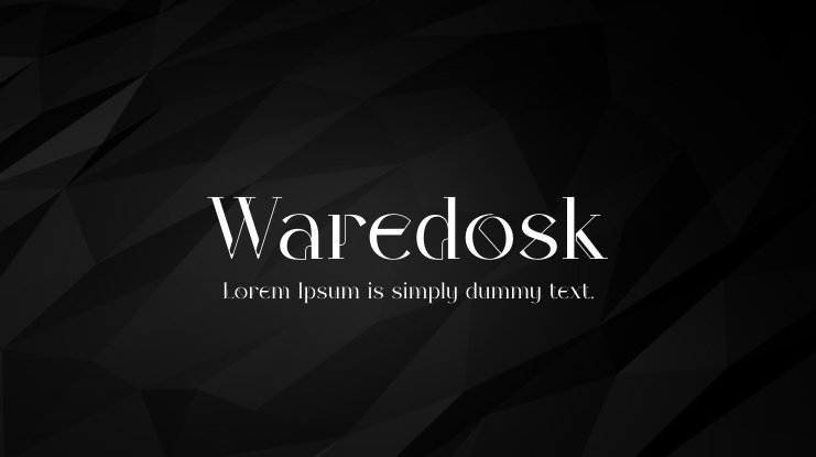Waredosk Regular Font preview