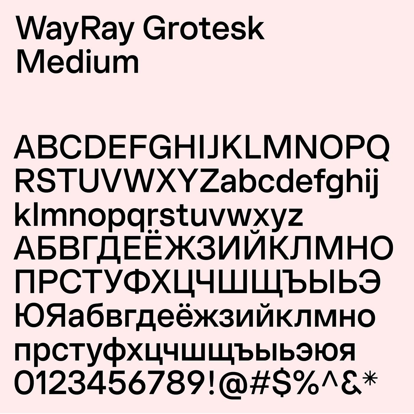 WayRay Grotesk Medium Font preview