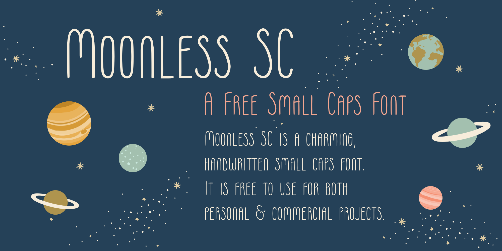 Moonless SC Font preview