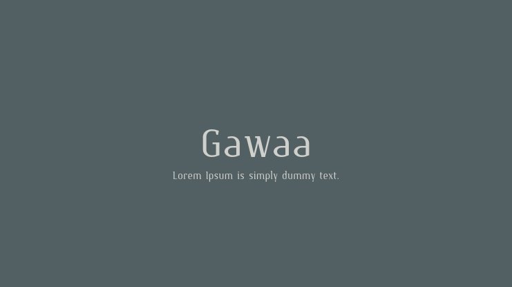 Gawaa Regular Font preview