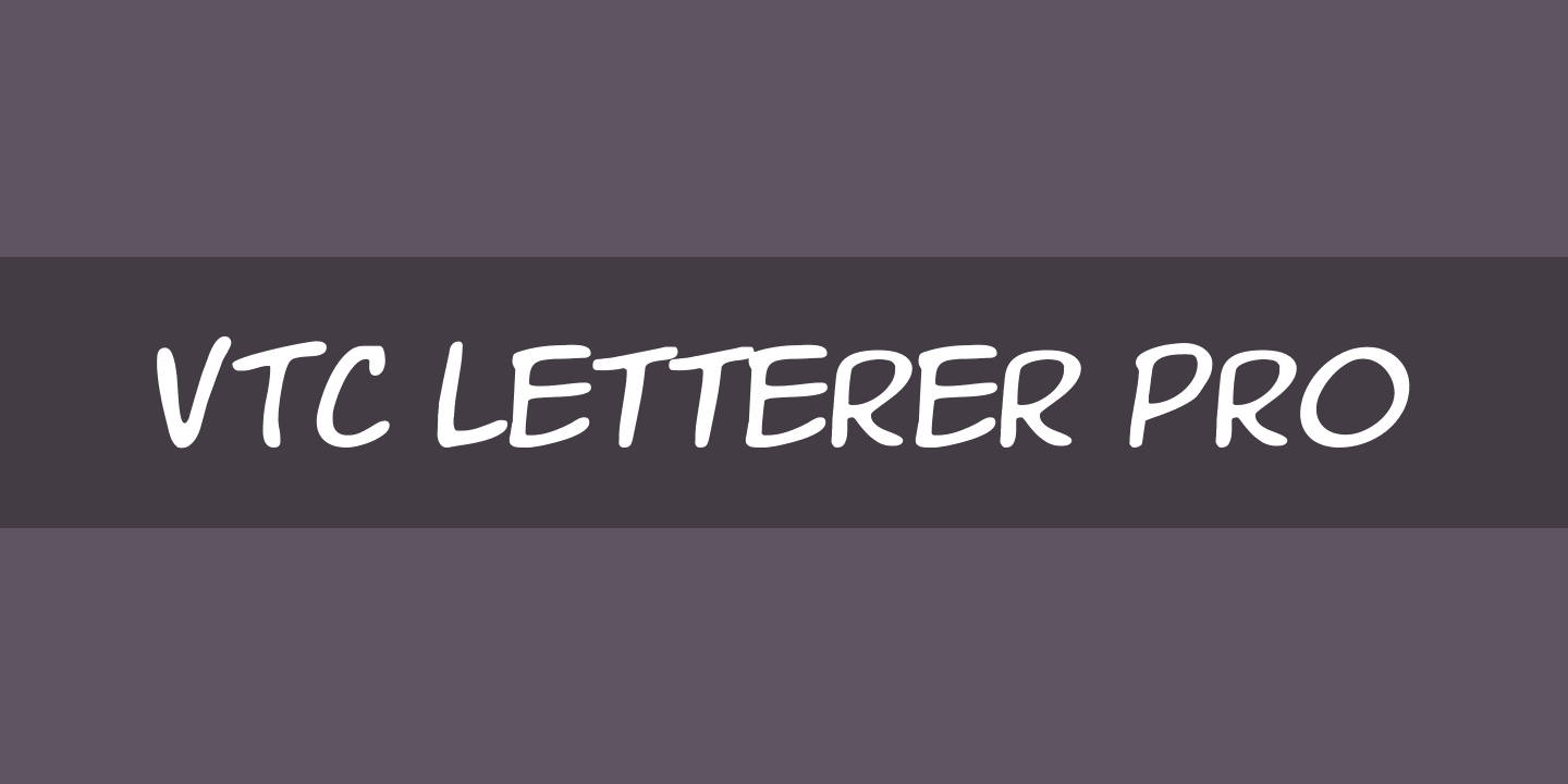VTC Letterer Pro Regular Font preview