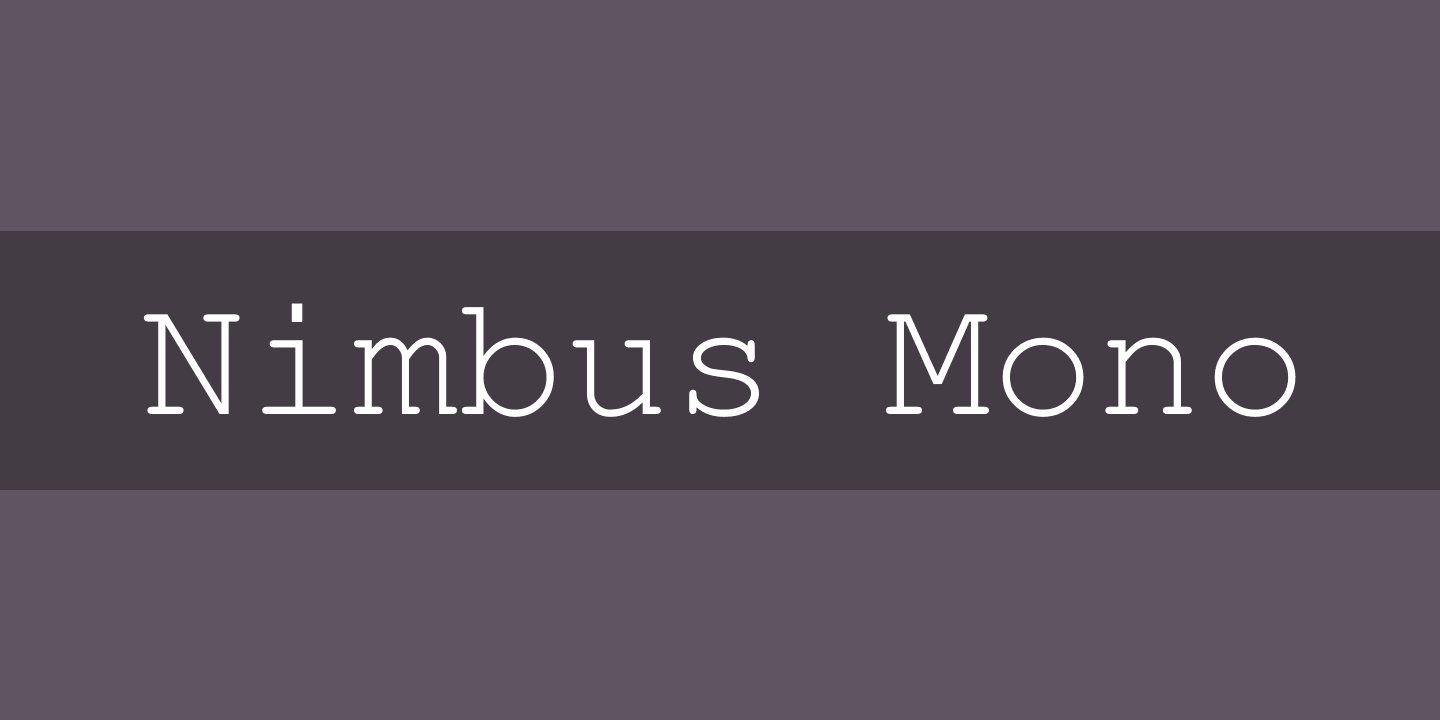 Nimbus Mono Font preview
