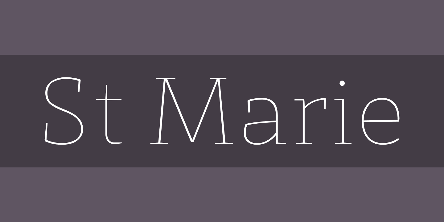 St Marie Font preview