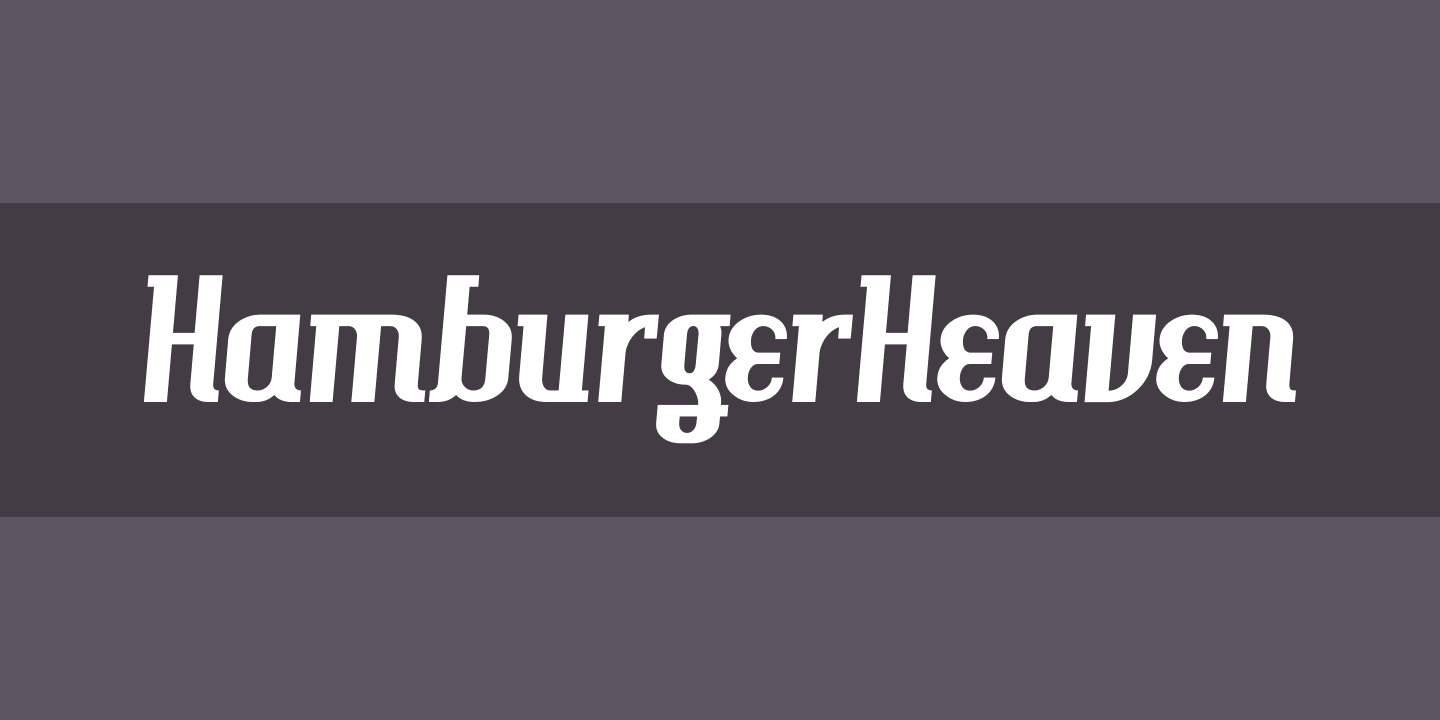 HamburgerHeaven Font preview