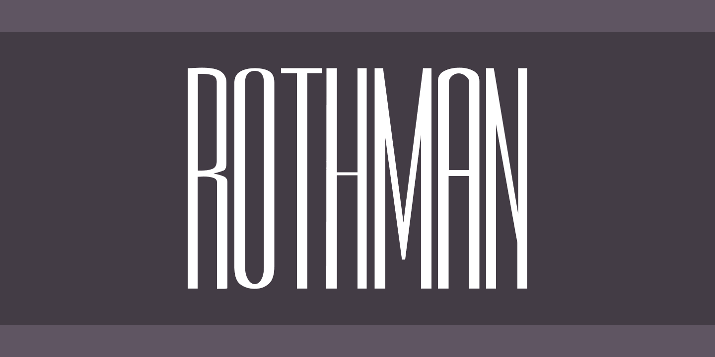 Rothman Font preview