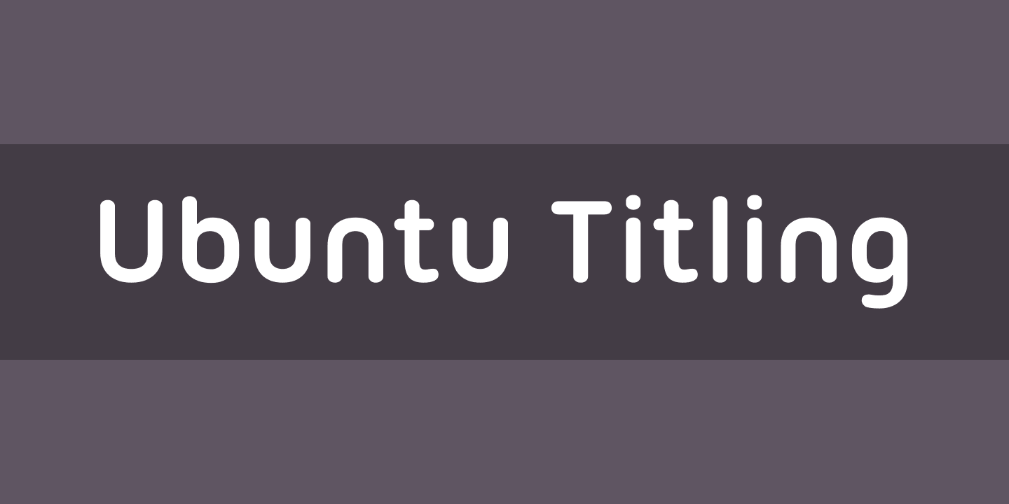 Ubuntu Titling Bold Font preview