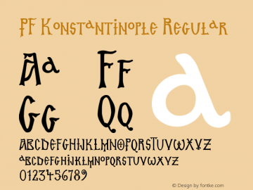 PF Konstantinople Regular Font preview