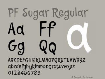 PF Sugar Regular Font preview