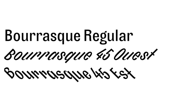 Bourrasque Font preview