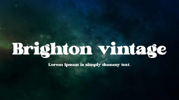 Brighton vintage Regular Font preview