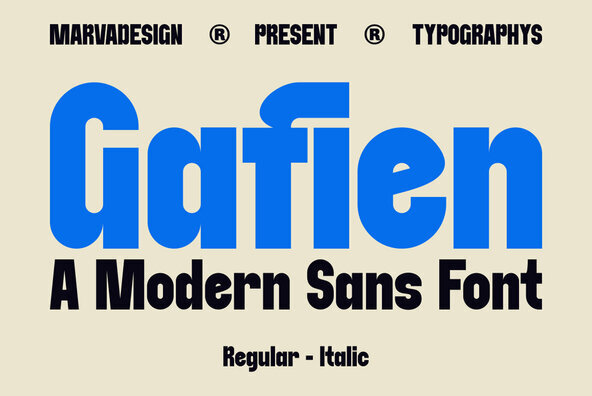 Gafien Regular Font preview